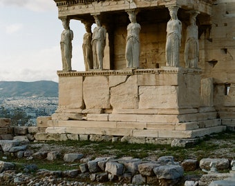 Caryatids, Parthenon, Acropolis of Athens, Attica, Greece.