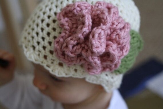 Elegant Cream Crochet Hat with Floral Accents ladies handmade crochet rose straw hat wide brim summer - Temu main image 3