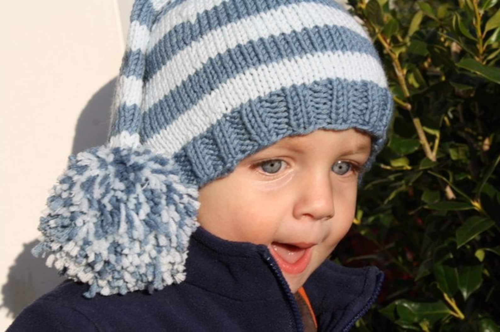 PDF Pattern for Knit Stocking Hat sizes Newborn, 06m, 612m, 12yrs