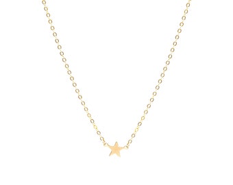 Collar de estrella delicado bañado en oro - Collar minimalista para combinar con otros collares