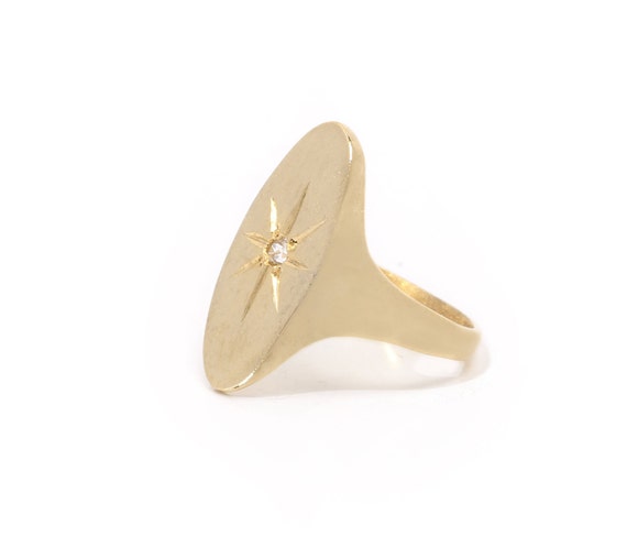 Etsy gold 2024 signet ring