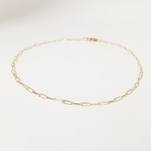 Gold anklet, paperclip chain, gold filled anklet, Mothers day
