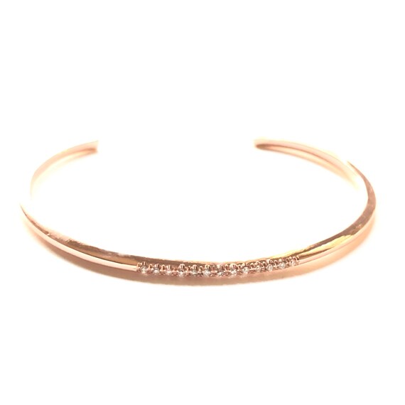 10K Rose Gold Vermeil Rose Quartz Bracelet, bracelet rose