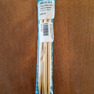 US sz 10 (6.00 mm) 6&quot; dpn (Doublepointed knitting needles) made by Skacel Collection Inc.