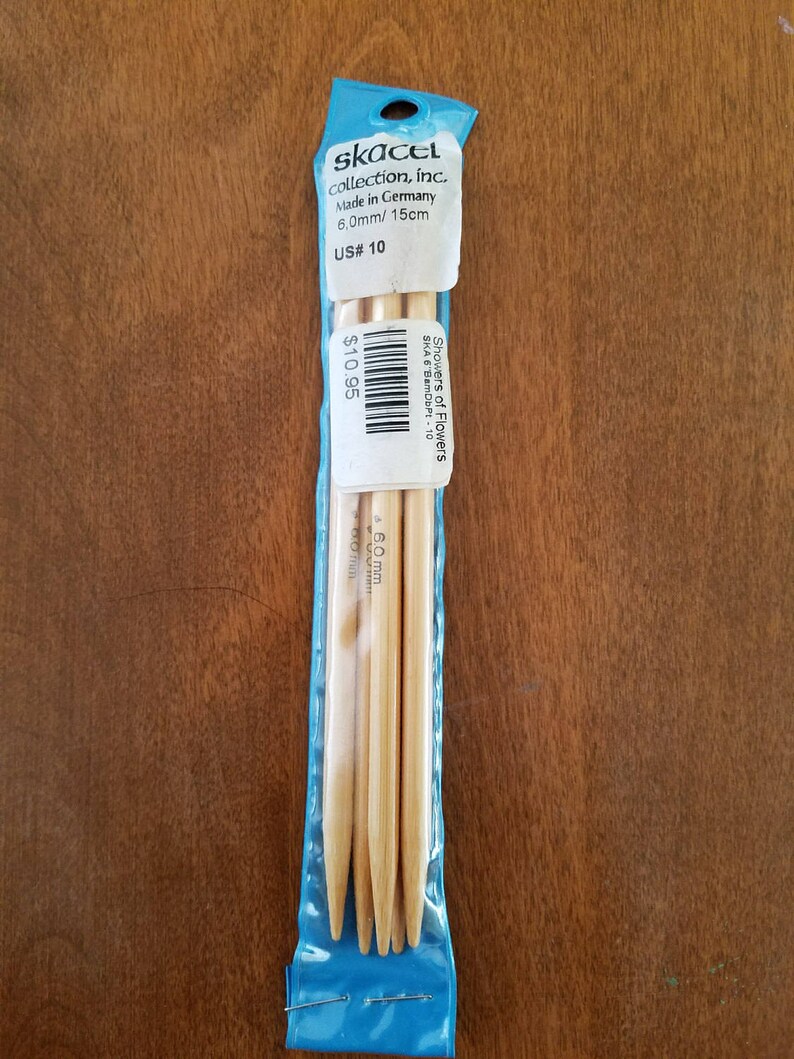 Doublepointed Knitting Needles, US Size 10 6.00mm, 6 Made by Skacel