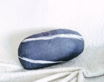 Soft stone "Sea pebble" throw pillow interior felt