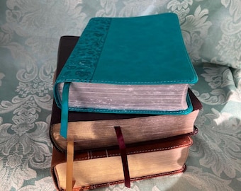 3 LEATHER BOUND BIBLES -You Pick!