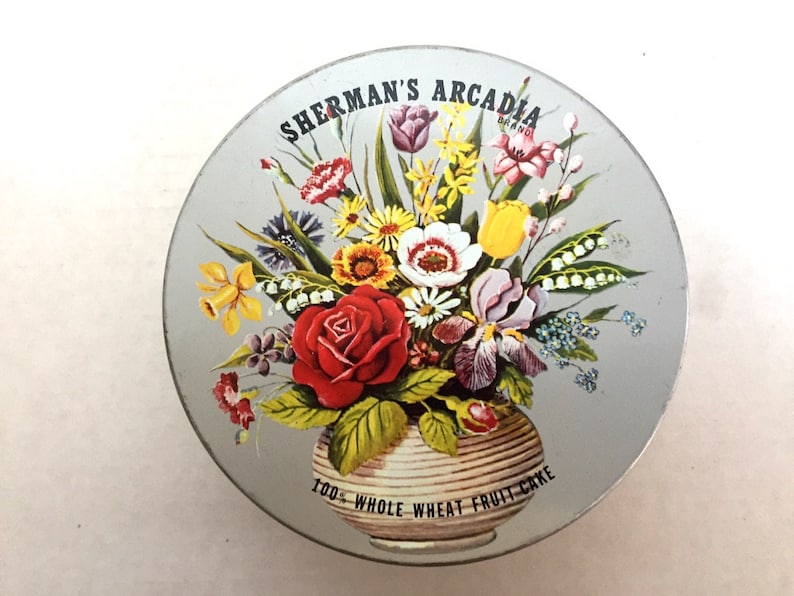 Vintage Sherman's Arcadia Whole Wheat Fruitcake - Etsy