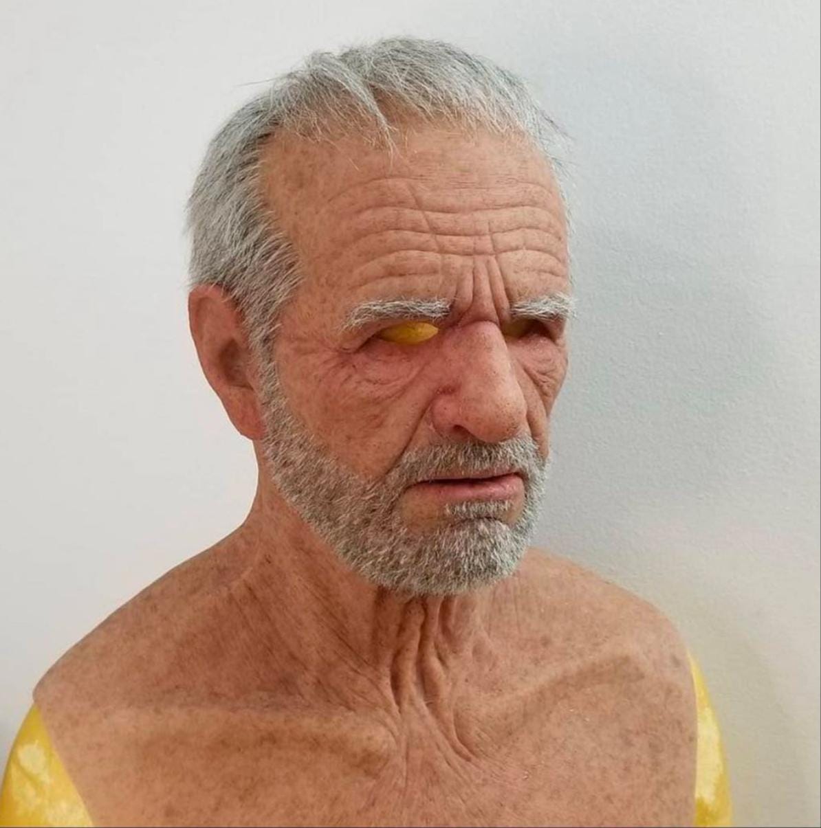 Lebensechte Gesichtsmaske Simulation Weiß Mann Weiblich Latexmaske