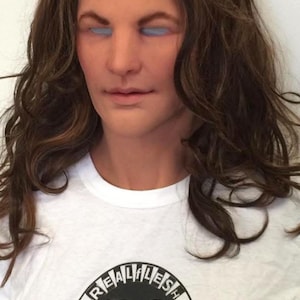 Silicone mask The girl Realistic silicone female mask realflesh mask