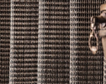 Gold Silver Linen Sheer Curtains, Drapes Panel for Living Rooms & Bedrooms, Luxury Mesh Curtains, Silver White Beige Metallic Window Fabric