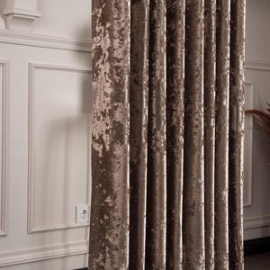 Gold Luxury Blackout Velvet Curtains, Textured Curtains Panel for Living Room & Bedrooms, Extra Wide Curtains, Red Gray White Velvet Drapes