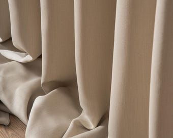 Leinen Erdfarben Vorhänge, extrabreite benutzerdefinierte Größe Lichtblocker Vorhänge für Schlafzimmer und Wohnzimmer, 26 Farben, Öse mit Öse für Stangentaschen