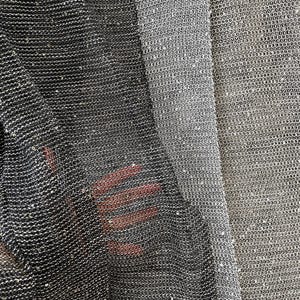 Sheer Curtain Panels for Living Room & Bedroom, Luxury Sparkle Mesh Tulle Fabric, Gold White Brown Metallic Sheer Filet Net image 4