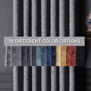 blackout luxury chenille curtains panel custom size drapes fabric blue yellow brown bronze gray beige white curtains for livingroom &bedroom