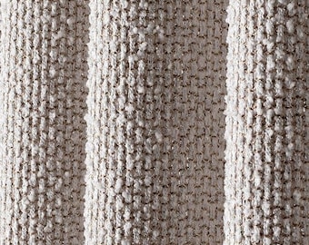 Tweed Strukturierte Boucle Vorhänge, Leinenvorhänge für Wohnzimmer & Schlafzimmer, Vorhänge in Benutzerdefinierten Größen
