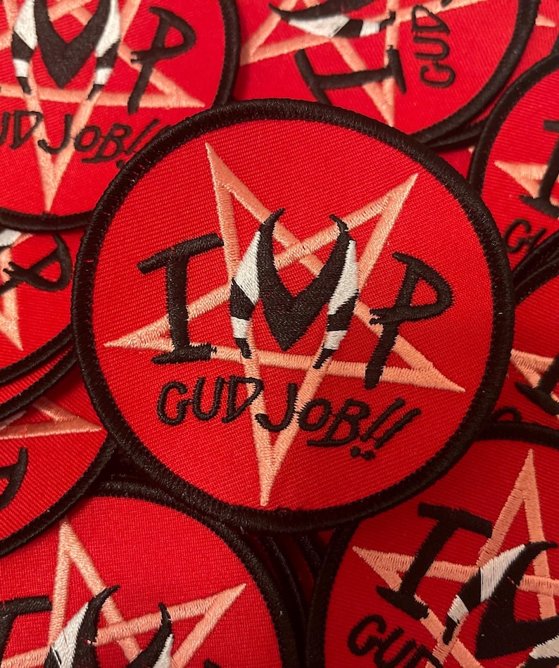 Imp Patch Helluva Boss Sticker and Embroidered Patches IMP Gud Job - Etsy