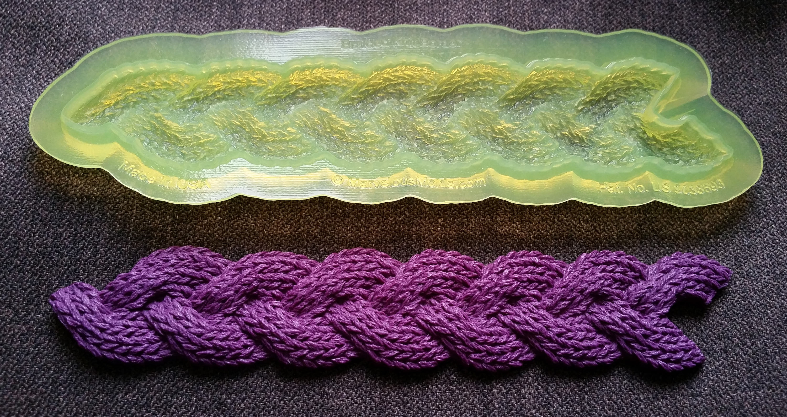Marvelous Molds Braided Knit Border Silicone Mold Etsy Canada