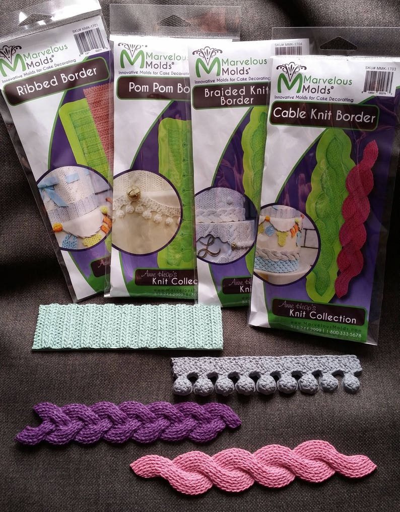Marvelous Molds Knit Collection Silicone Molds BUNDLE SET 5 Etsy