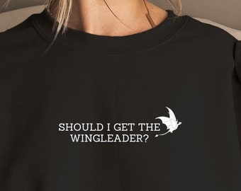 Devo comprar o Wingleader? Moletom bordado, produto oficial para fãs, Tairn Violet Sorrengail, presente Booktok para leitor(a), produto oficial para clube do livro.