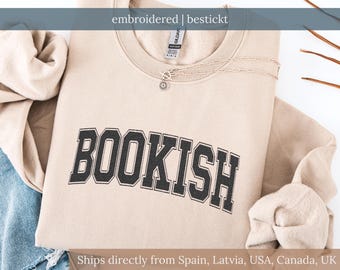 Embroidered Bookish Sweatshirt for Book Lovers, embroidered Gift for Reader her Literary bookish Sweater fandom booktok book lover bookworm