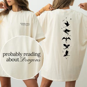 USA Probably reading about Dragons shirt Dragon Rider Fourth Wing merch bookish book merch tshirt Xaden Riorson Violet Sorrengail Basgiath