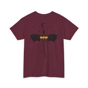 Dragon Reader T-Shirt Back dragon rider Shirt Book Club Tattoo custom gift for fantasy reader her booktok bookish image 7
