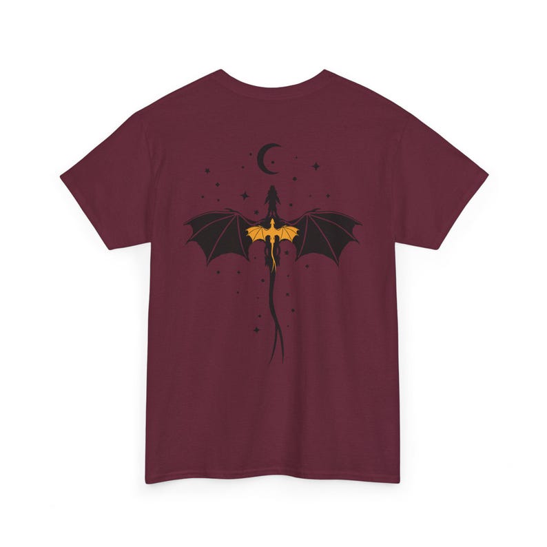 Dragon Reader T-Shirt Back dragon rider Shirt Book Club Tattoo custom gift for fantasy reader her booktok bookish image 7