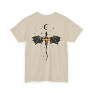Dragon Reader T-Shirt Back dragon rider Shirt Book Club Tattoo custom gift for fantasy reader her booktok bookish image 6