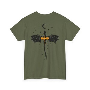 Dragon Reader T-Shirt Back dragon rider Shirt Book Club Tattoo custom gift for fantasy reader her booktok bookish image 9