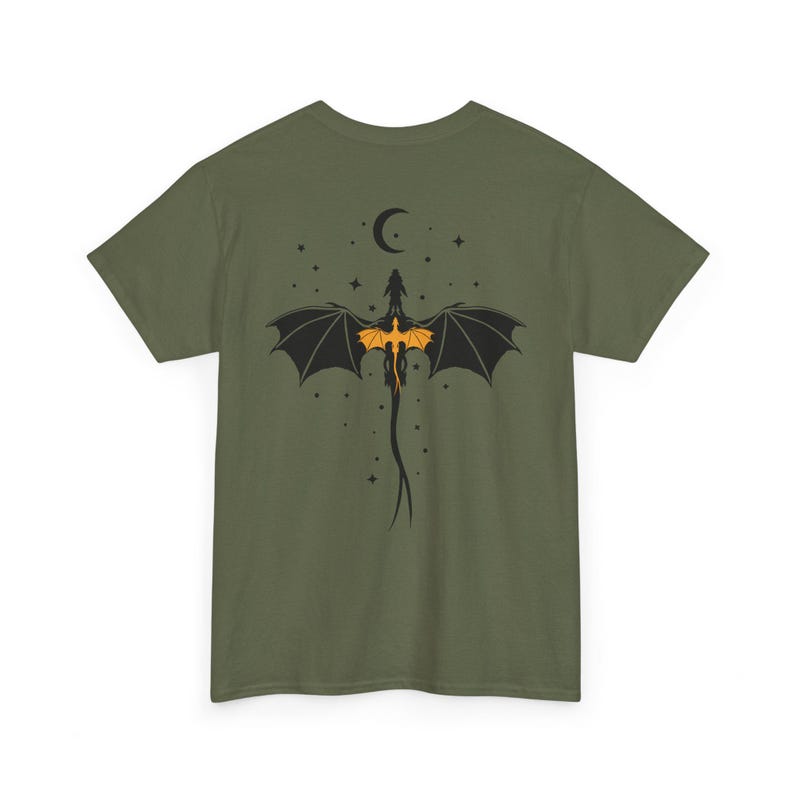 Dragon Reader T-Shirt Back dragon rider Shirt Book Club Tattoo custom gift for fantasy reader her booktok bookish image 9