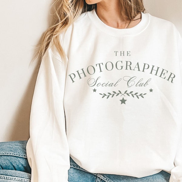 Photographer Sweatshirt | Photography gift | Photographer present | Photographer Social Club | Photographer Crewneck