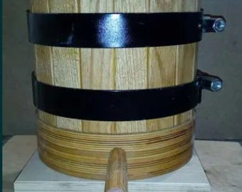 Holzfass zum Pressen von Öl, 3 Liter