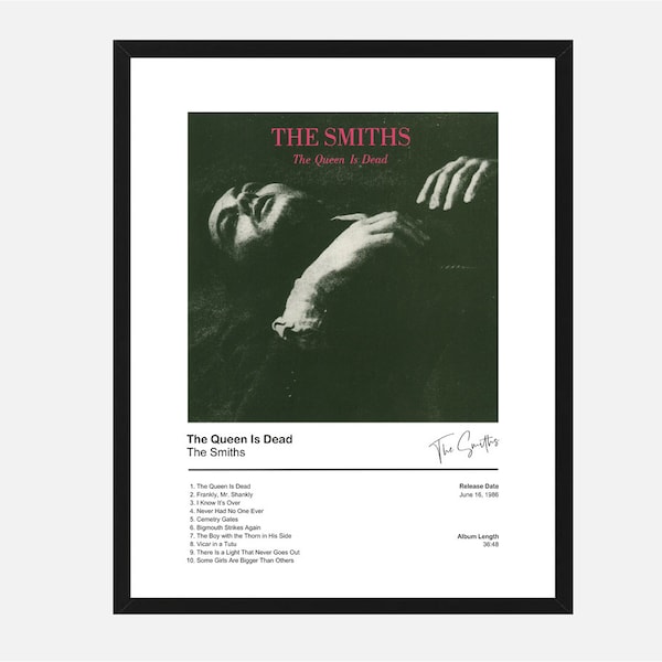 THE SMITHS - the queen is dead - lamina imprimible  - VARIOS tamaños -  - laminas musica - portada album imprimible