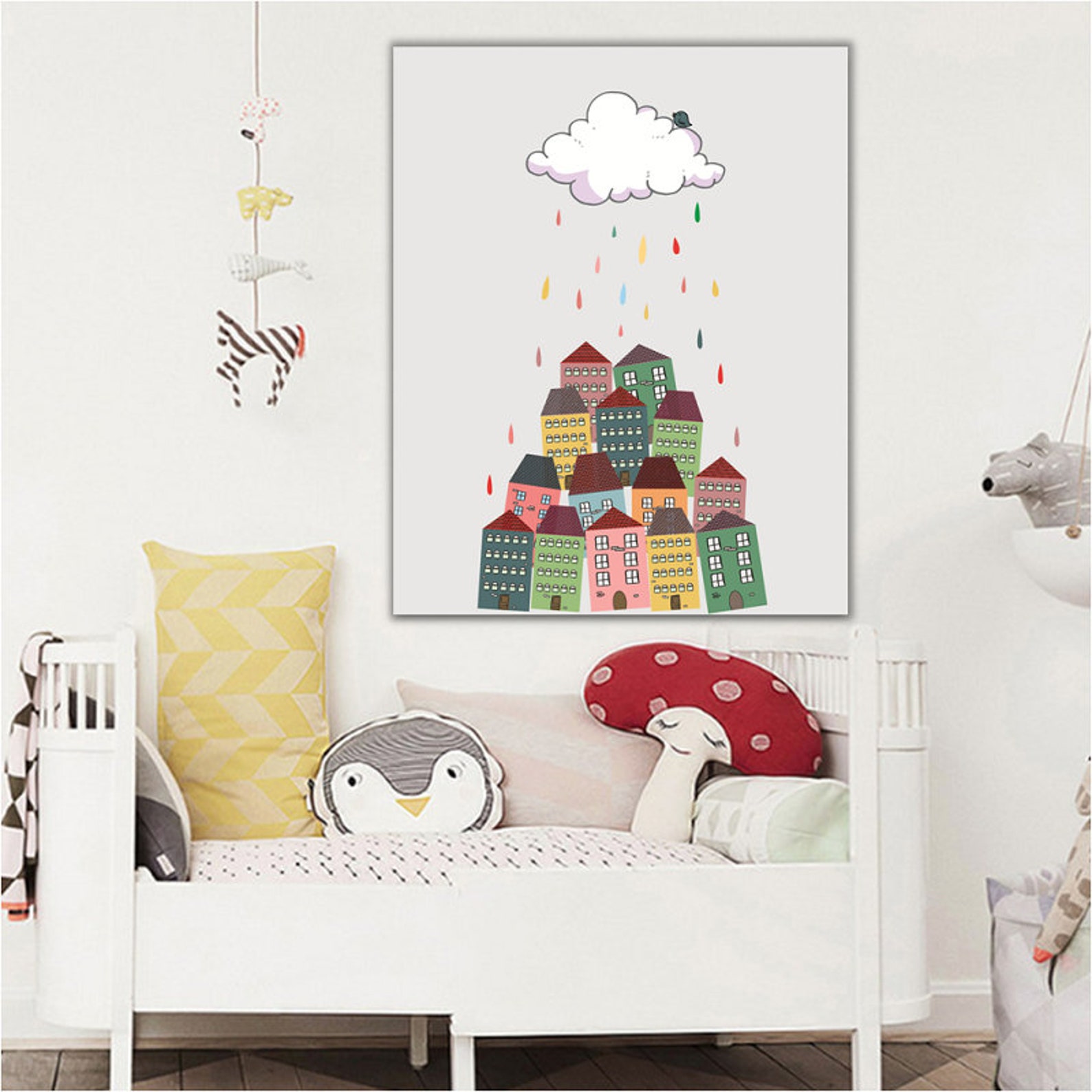 NURSERY HOUSES Printable Poster Kids Room Art Kids Room Nursery Wall ...