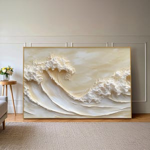 Ocean Wave Oil Painting, Original Wave Art Painting, Seascape Wall Decor, Textured Surf Art, Coasta Living Room Wall  Deco ,Ocean Lover Gift