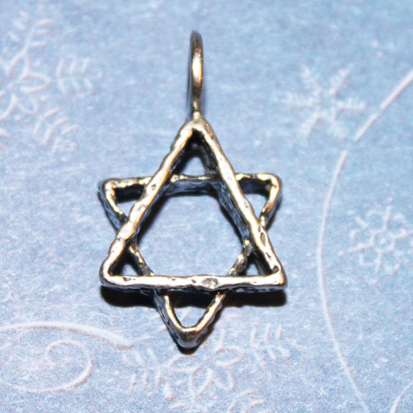 Star of David Pendant Sterling Silver Judaic Jewelry Rej-Z1429