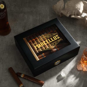 Personalized Humidor Case for Him, Groomsmen Gift, Cigar Lover, Gift for Dad, Smoker Accessories， Custom Cigar Case, Anniversary Gift