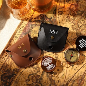 Custom Compass Set, Personalized Brass Compass, Out Door Gift, Groomsmen Gift, Father&#39;s Day Gift, Adventure Gift, Gift, Anniversary Gift