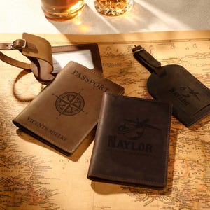 Custom Engrave Passport Holder, Leather Passport Cover, Personalized Passport Case, Travel Gift, Groomsmen Gift, Father&#39;s Day Gift