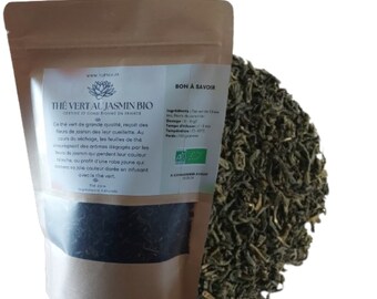 Thé vert au jasmin bio 100g - Très bonne qualité - Prix exceptionnel - Livraison gratuite