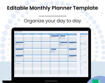 2026 Monthly Planner: Editable Google Sheets Calendar Template