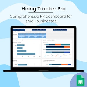 Job Applicant Tracker PRO | Recruitment Dashboard | Job Candidate Tracker | HR Dashboard | Editable HR Template | Google Sheets Recruitment