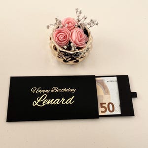 Mimocrafted Wunscherfüller, Geldgeschenk, Geburtstagsgeschenk, Geburtstagskarte, Glückwunschkarte,  Luxus Geschenkkarte, Umschlag