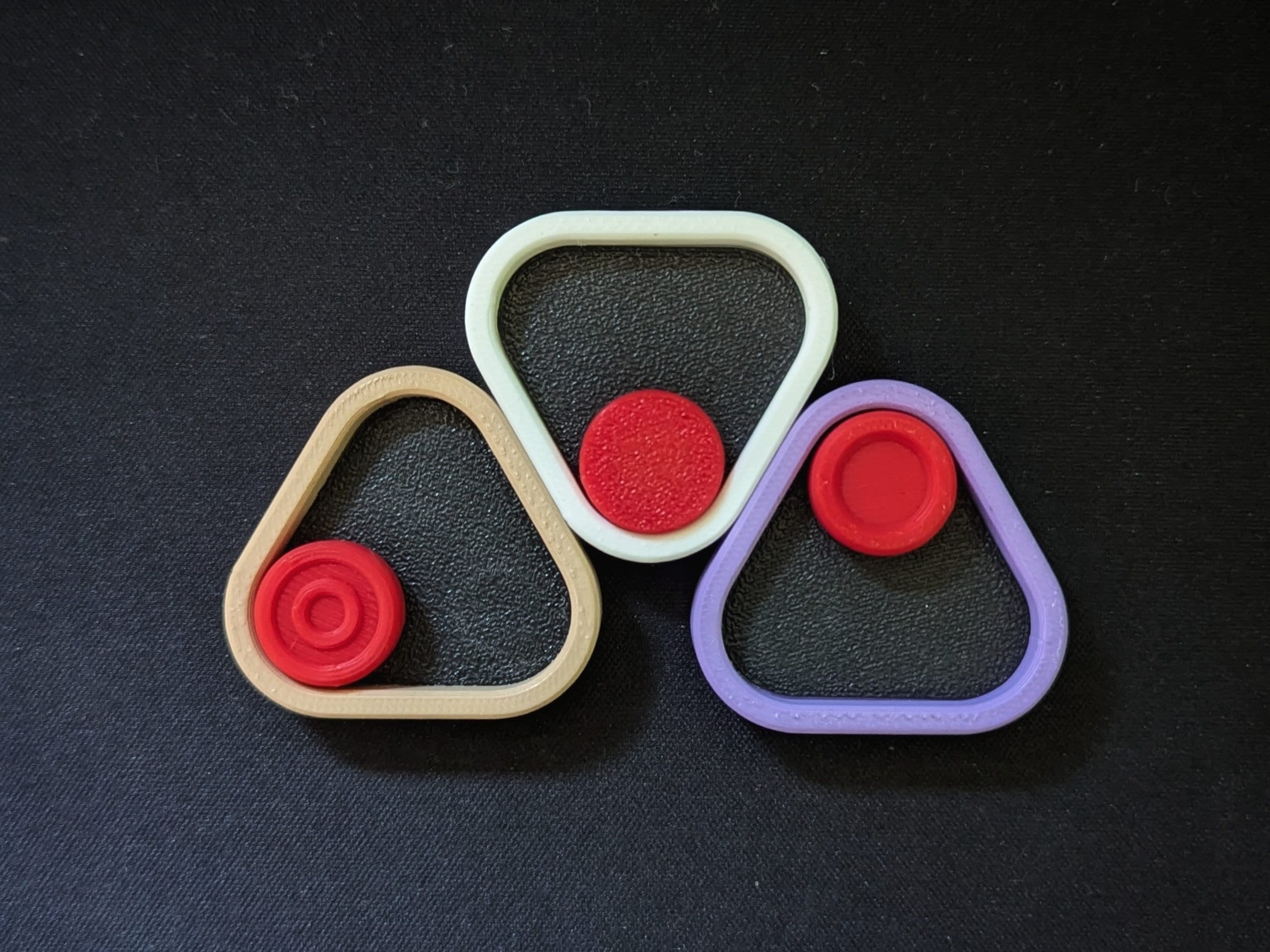 The Triforce Fidget toy magnet slider | customizable different colors and buttons | work | school | gift ADHD