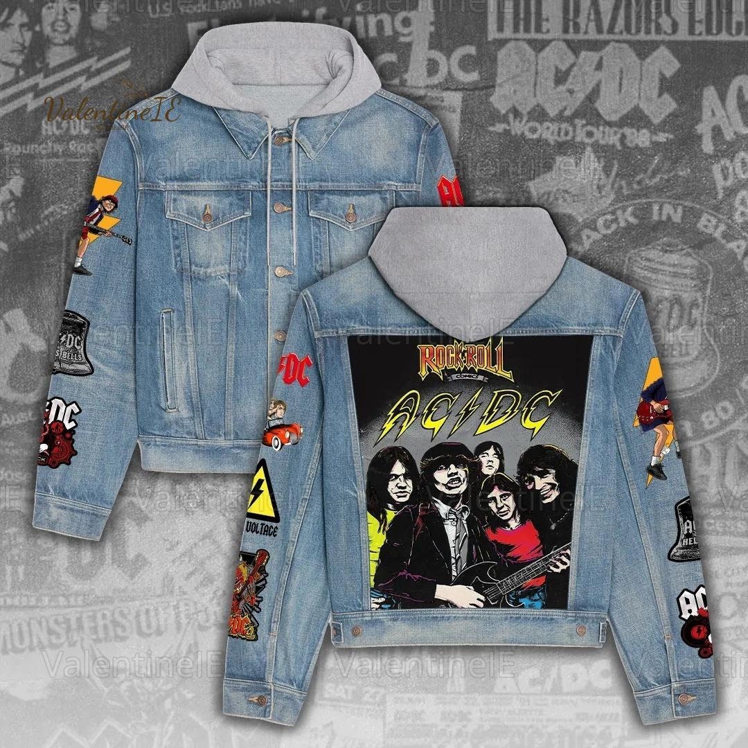 Acdc Denim Jacket, Acdc Jean Jacket, Acdc Tour Denim Jacket, Dcacdc ...