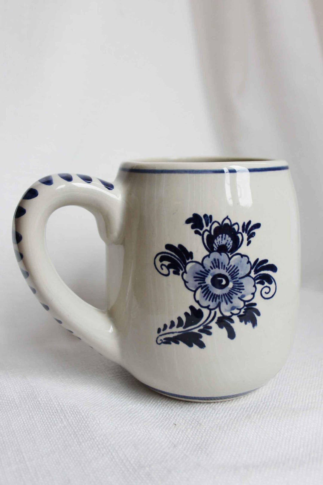 Delft Blue Hand-painted Windmill Mug - Etsy