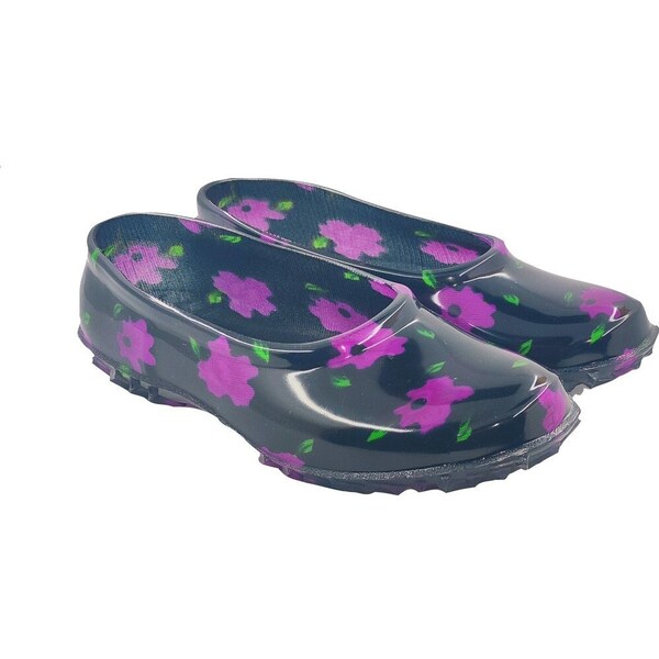 Women's Shoes, Vintage Shoes , Floral Pattern , Round Toe , Plastic and Jelly Shoes