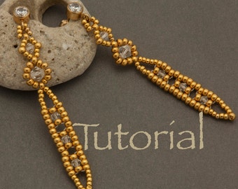 Seed bead and Crystal Earring Tutorial Icicle
