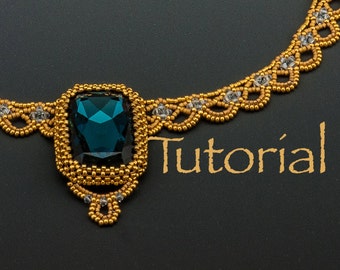 Beaded Necklace Tutorial Sparkling Lace Collar Digital Download